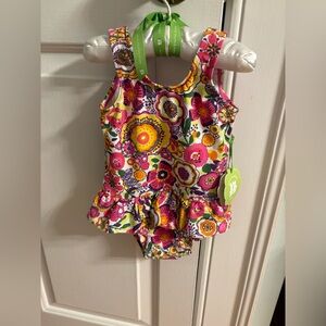 Vera Bradley Baby Colorful Floral Bathing suit.